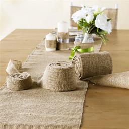 2m/rolo de fita de juta natural artesanato presente diy embrulho juta serapilheira costura tecido toalha de mesa casamento decoração para casa - Image 6