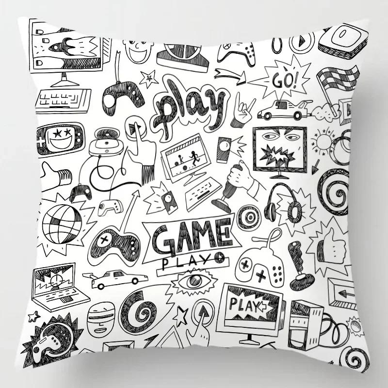 Anime Gamer Grip Impresso Capa de Almofada Estilo Fan, Fronha Quadrada, Decoração de Casa, Presente para Crianças, Novo Design, 45x45 - Image 1