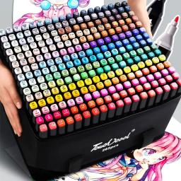 12-80 Cores Desenho Esboço Conjunto de Marcadores Oleosa Arte Com Base Álcool Marcador Caneta Para Colorir Manga Estudante Artista Suprimentos - Image 1