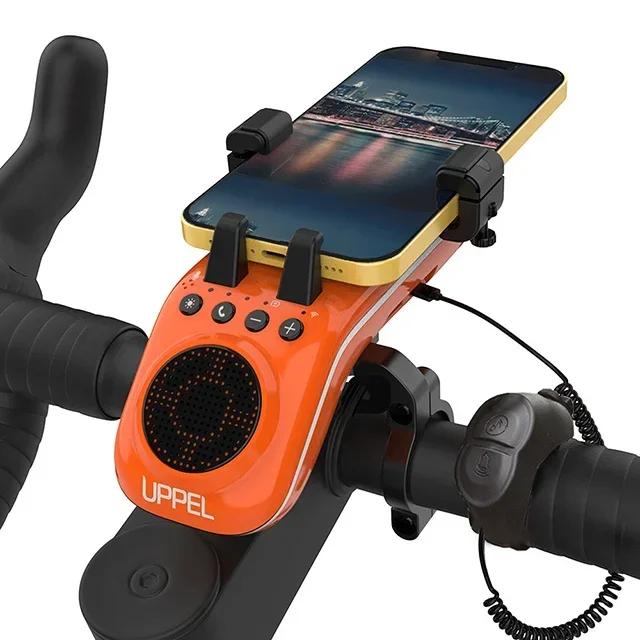 UPPEL-Alto-falante Bluetooth de Bicicleta Impermeável, Multifuncional 5W, Portátil, Caixa de Som Sem Fio para Bicicleta MTB, Luz, Power Bank, Novo - Image 1