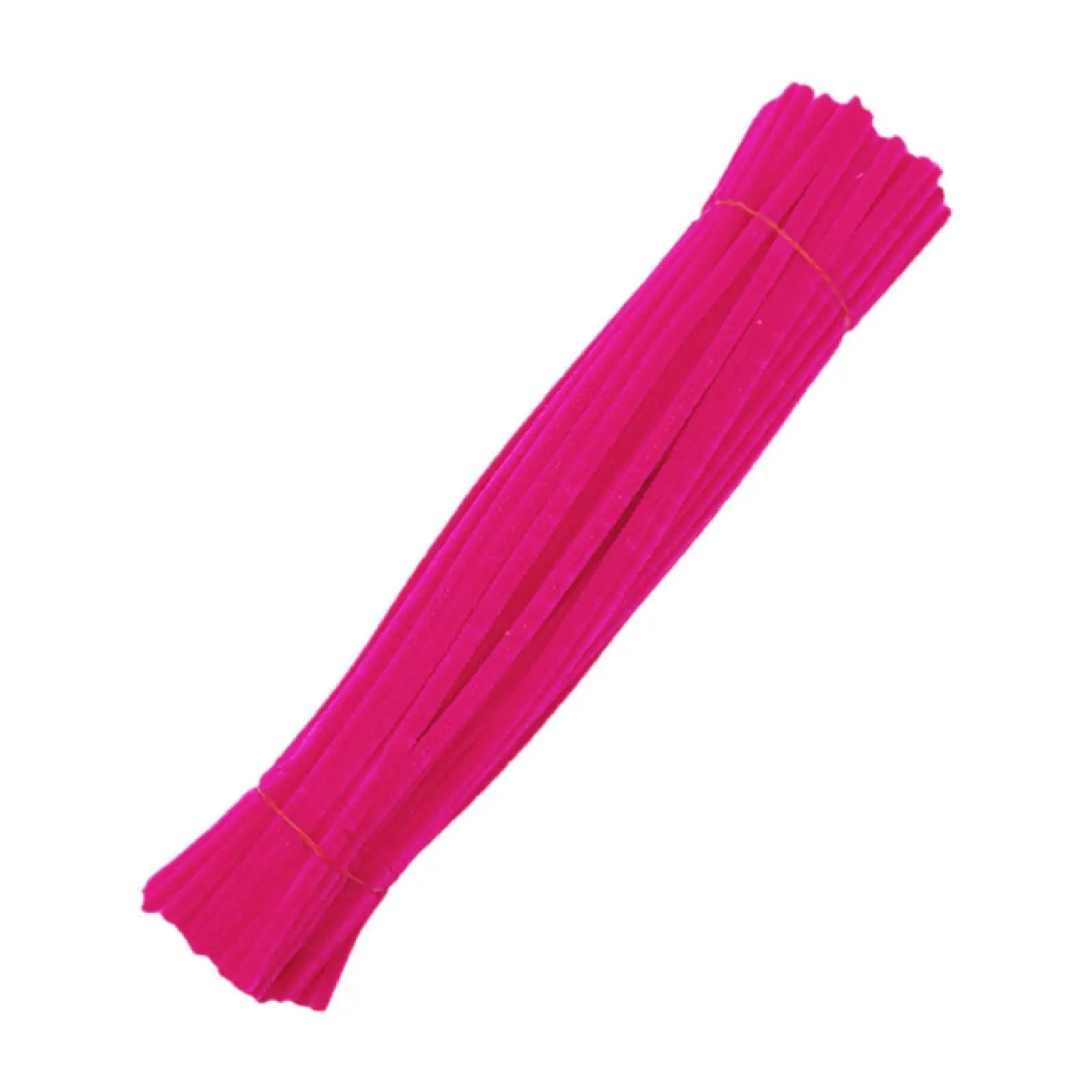 100 peças limpadores de cachimbo hastes de chenille de pelúcia para fontes de festa DIY - Image 1
