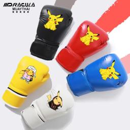 Luvas de boxe profissional Pokémon Pikachu para crianças, luvas de luta sanda muay thai luvas de treinamento de luta, anime profissional, presente, 6oz, 10oz - Image 2