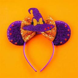 Disney bat esqueleto orelha bandana para adultos crianças cosplay halloween bruxa hairband feminino meninas fantasma arcos festa acessórios de cabelo - Image 5