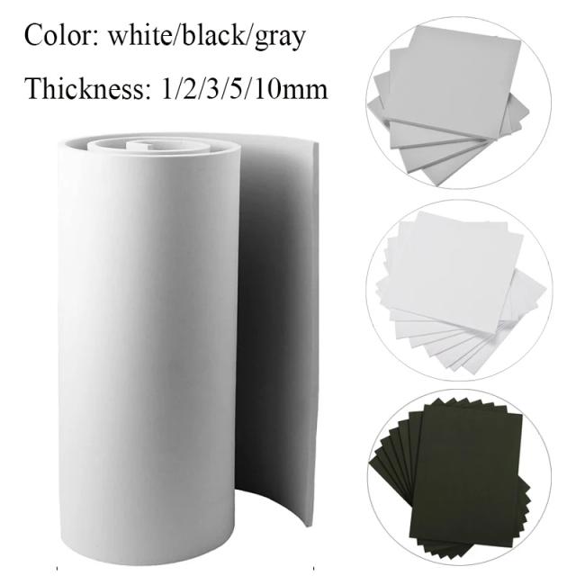 Folhas de Espuma EVA de 1 a 10mm para Artesanato, Cosplay e Absorção de Ruído - Ideal para Modelagem Manual