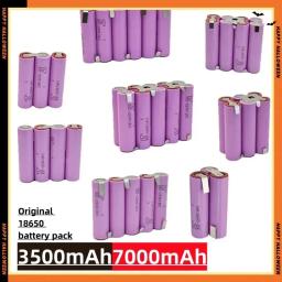 2S1P-6S2P 18650 35E 3500mAh 7000mAh 7.4V 12.6V 14.8V 18V 25.2V 29.6V para baterias de chave de fenda solda 18650 bateria - Image 1