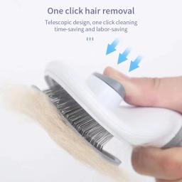 Pente de agulha de aço inoxidável, Depilação para cães e gatos, Limpeza flutuante do cabelo, Beleza Cuidados com a pele - Image 4