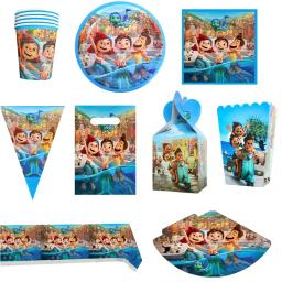 Descartável Luca Party Tableware Set para Crianças, Cartoon Anime Theme, Decorações De Festa, Baby Shower, Suprimentos De Aniversário - Image 2