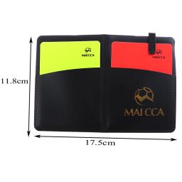 Couro estojo saco definido para árbitro de futebol, equipamentos de jogo esportivo, cartão vermelho e amarelo, baralho profissional, futebol de baralho - Image 6