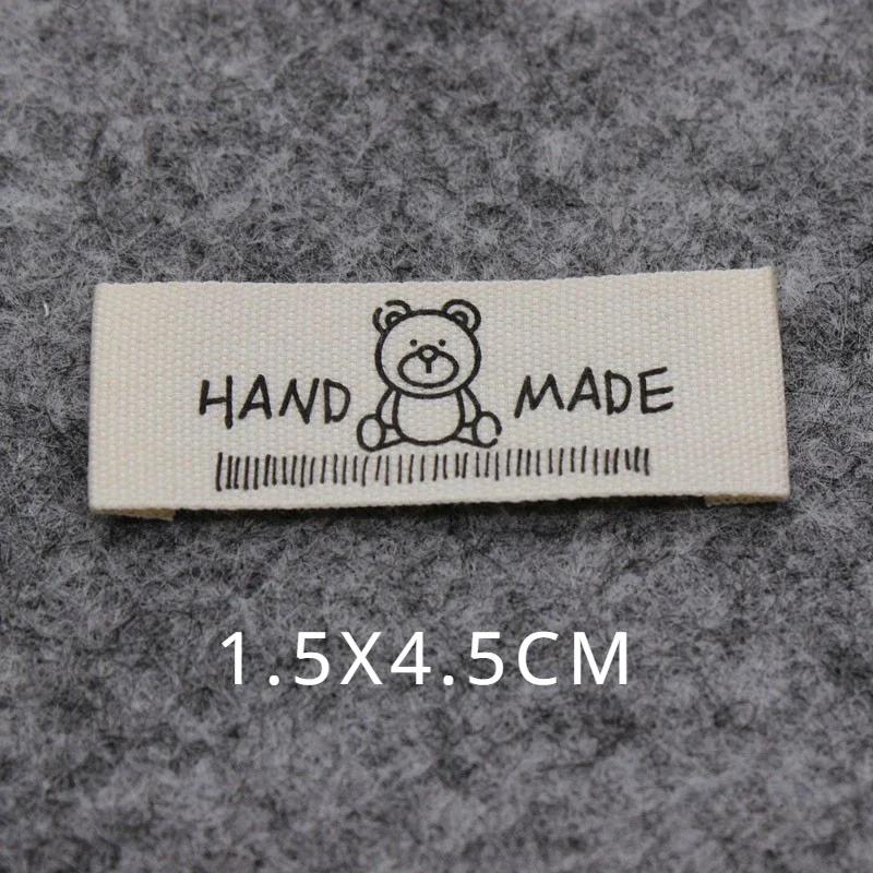 Handmade Pure Cotton Etiqueta, Pano, Saco, Chapéu, Tradefor Crianças Vestuário, DIY Costura Acessórios - Image 1