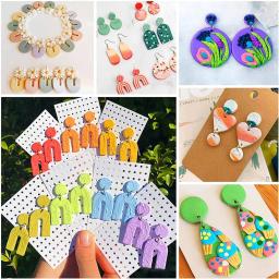 Polymer Clay Cutters Set para Fazer Jóias, Cortador de Brinco, Plástico, Formas Múltiplas, Inoxidável, DIY, Molde, Artesanato, Brinco, Acessórios - Image 6