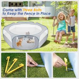Cercadinho portátil com porta lateral, gaiola dobrável para animais, barraca para pintinho, cães, coelhos, hamster, exercício ao ar livre, pequeno animal, ao ar livre - Image 1