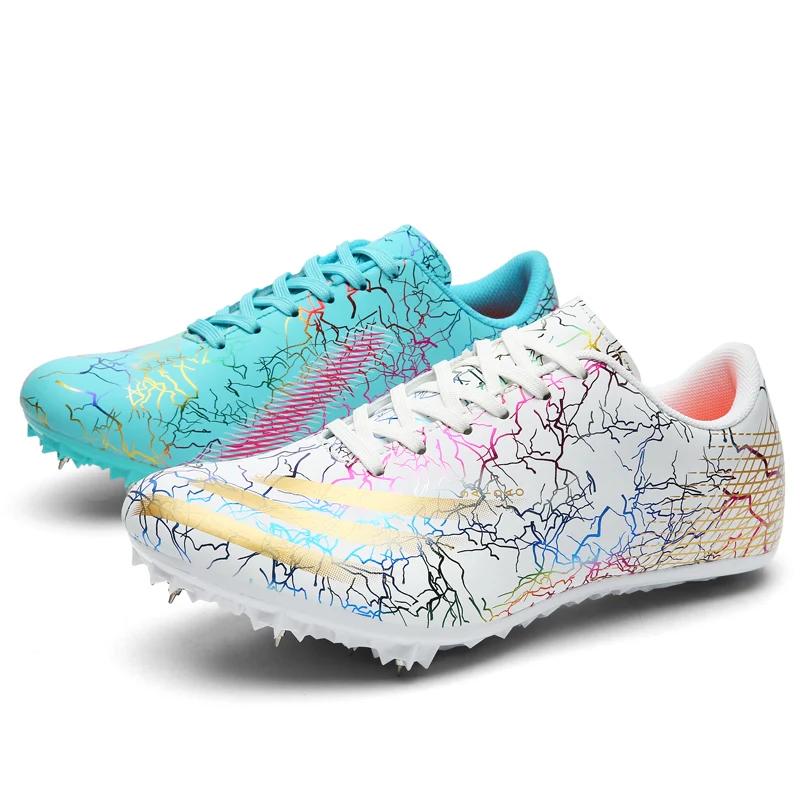 Tênis de atletismo masculino e feminino, tênis de corrida Spike, leve, macio, sapatos esportivos profissionais, plus size, 34-46 - Image 1