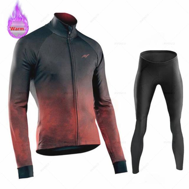 Conjunto Térmico Morvelo para Ciclismo de Inverno: Camisa e Roupa para Mountain Bike ao Ar Livre