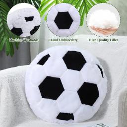 Travesseiro de pelúcia de futebol criativo, almofada de leque, almofada de futebol de namorado, decoração de casa, fã de esportes, presente de ano novo - decoração - Image 4