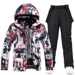 -30, roupa de neve masculina e feminina, roupa de snowboard, jaqueta de marca de esqui, conjuntos de jaqueta e calça de esqui, roupas de snowboard, inverno - Image 5