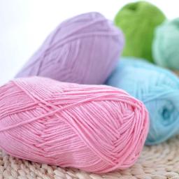 Leite Algodão Crochet Fios, 5Ply Tricô Lã, Bordados Tingidos Artesanato, Chapéu de camisola e bonecas cachecol, Preço baixo, A2, 50g - Image 4