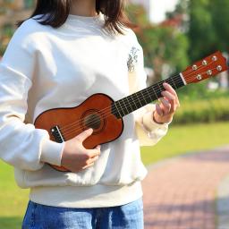 Guitarra Ukulele Pequena com Escolhas para Crianças, Instrumento De 6 Cordas, Presentes De Aprendizagem, 21 in - Image 1