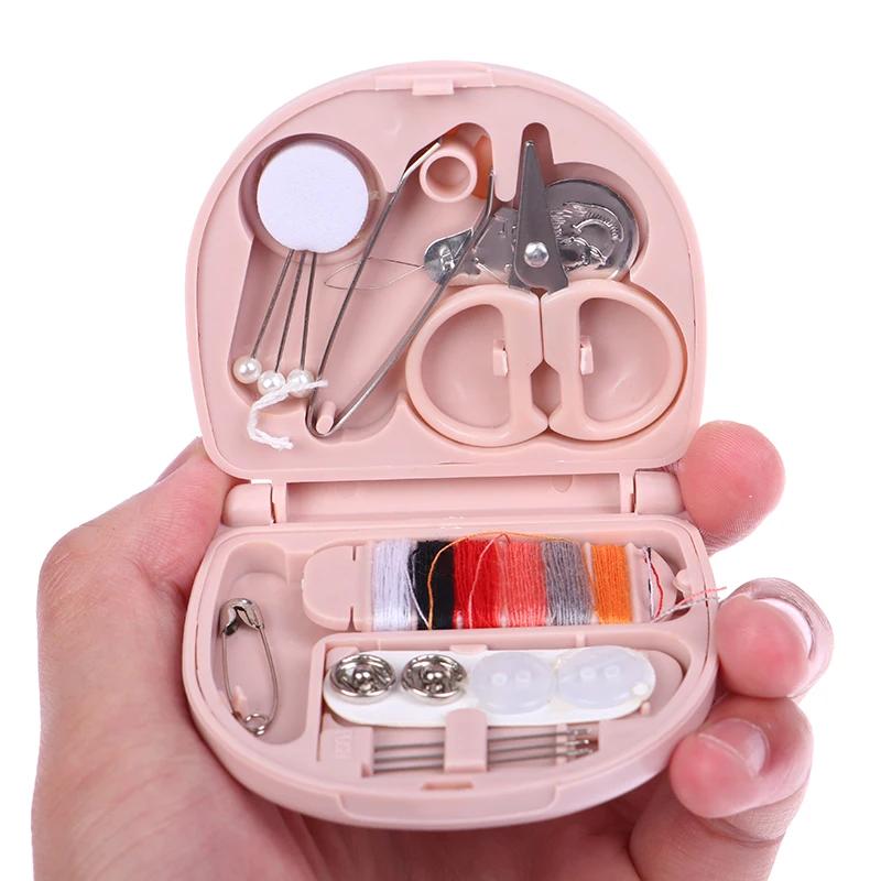 Mini Box De Costura Portátil, Conjunto De Costura, Estojo De Armazenamento De Agulha, Botões, Pins Storage Box, Acessórios Para Ferramentas De Costura, 7x6.5cm, 1 Conjunto - Image 1