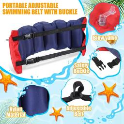 Cinto de natação flutuante ajustável para adultos Flotação de piscina Flotação de cintura Flutuação de treinamento Cinto de cintura - Image 4