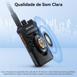 Retevis RT86 Walkie Talkie Radio de Comunicação Rádio Comunicador Longo Alcance Profissional comunicador sem fio equipe FM radio comunicador Portátil Recarregável PTT Walkie-talkie Longa Distância UHF Caça camping - Image 5