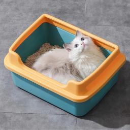 Caixa de areia de grande capacidade para gatos, sandbox anti-respingos, bandeja do gatinho, bacia do banho de limpeza do WC, suprimentos de toalete - Image 2