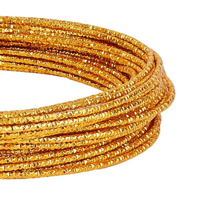 Fio de Alumínio Texturizado de Diamante 2mm para Joias e Artesanato 12 Calibres