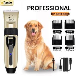 Profissional Clipper cabelo elétrico para animais de estimação, grooming aparador, USB recarregável Shaver, animais haircut máquina, gato e cão - Image 1