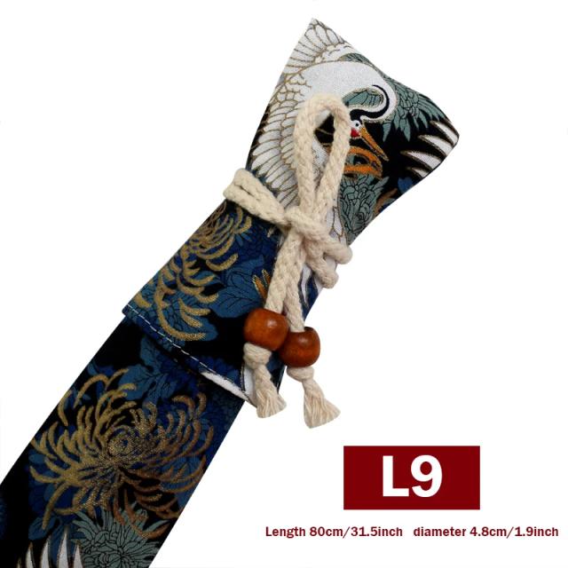 Saco de Armazenamento para Flauta à Prova de Poeira com Tampa Protetora e D-E Tune em Bambu - Disponível em 60 cm e 80 cm
