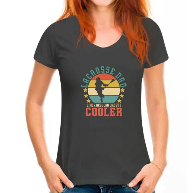 Camiseta Vintage Engraçada para Pais de Lacrosse - Presente Ideal para o Dia dos Pais