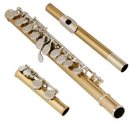 Cupronickel banhado a prata flauta de concerto, C instrumento de flauta, transversal com caixa E chave, luvas, pano de limpeza, 16 furos fechados - Image 4