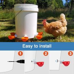 Alimentador automático de água de frango, bebedouro automático, alimentação de aves, rega, 4pcs - Image 2