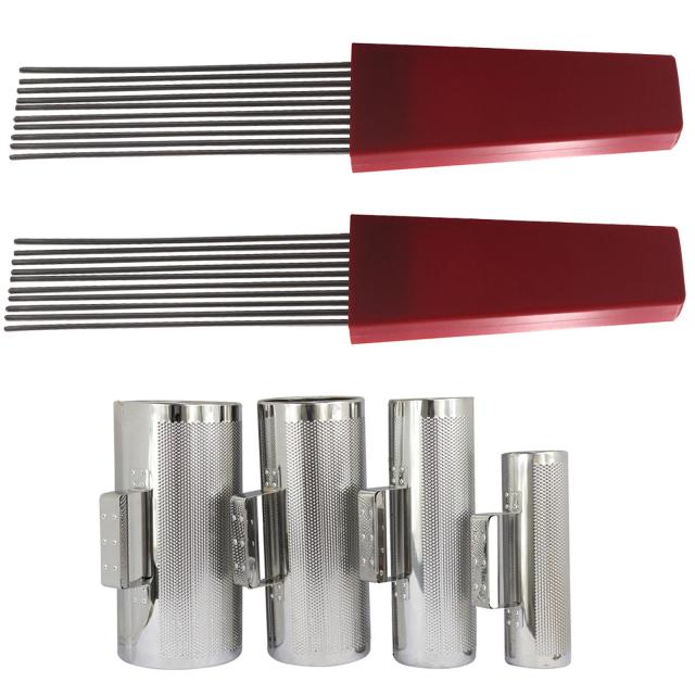 Raspador Guiro Portátil com 11 Hastes de Aço - Instrumento de Percussão Ideal para Adultos e Crianças em Festas, KTV e Concertos