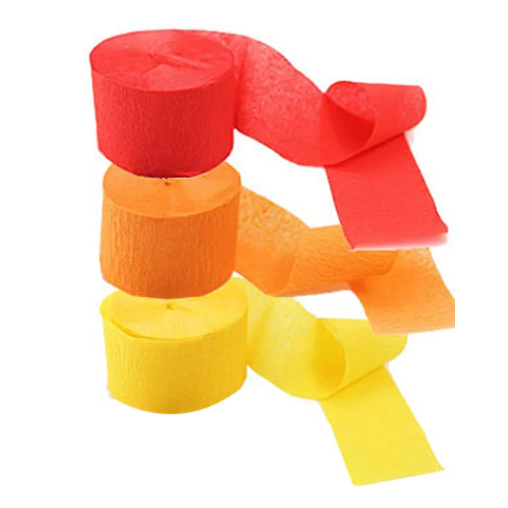 3 rolos crepe fita de papel casamento feriado aniversário jardim de infância decoração fita suprimentos festa de bebê chá de panela colorido - Image 1