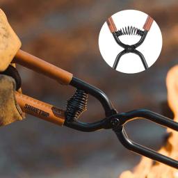 Shinetrip novo acampamento ao ar livre fogo poker engrossado anti-queimadura aço carbono fogo poker piquenique churrasco leve portátil - Image 3