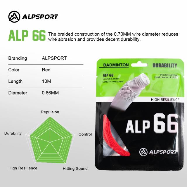Alpsport Raquetes de Badminton Cordas para Fibra de Carbono e Titânio