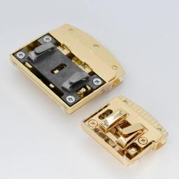 Retangular Metal Press Push Lock, Primavera Lock Snap, Fechos decorativos Fecho, Acessório de Hardware DIY, Saco Pasta Encerramento, Artesanato de couro - Image 6