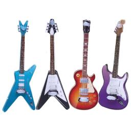 Guitarra Elétrica Miniatura para Mini Music Room, Bonecas De Madeira, Instrumento Musical, Modelo Do Brinquedo - Image 1