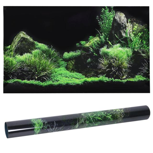 Fundo Adesivo 3D para Aquário com Tema Oceânico - Acessórios Decorativos para Aquascaping