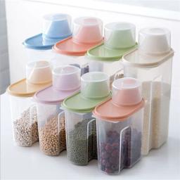 Recipiente De Armazenamento De Alimentos Para Animais De Estimação Tigela De Cachorro Alimentador De Gato, Balde, Grande Capacidade, Copo De Medição, Cão Suprimentos - Image 1