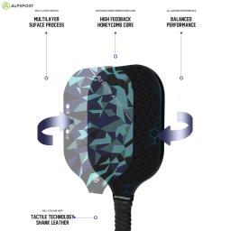 Alpsport nova deusa sakura usapa aprovada rosa pickleball paddle feminino único unibody t700 conjunto de fibra de carbono pro com bola grátis - Image 3