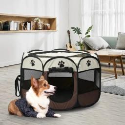 Tenda dobrável octogonal, pano Oxford portátil, ninho de gato e cachorro, impermeável e resistente a riscos, mobiliário doméstico - Image 1