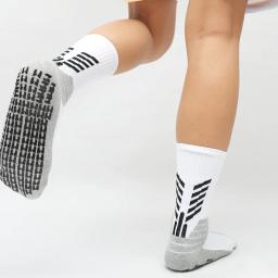 Meias antiderrapantes da tripulação atlética para homens, meias atléticas, antiderrapantes, almofada grossa, branco, preto, azul, laranja, qualidade super - Image 5