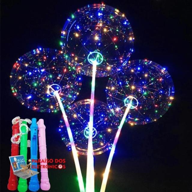 Conjunto de 20 Balões Infláveis de LED Iluminados para Festas de Aniversário com Alto Brilho TB1272