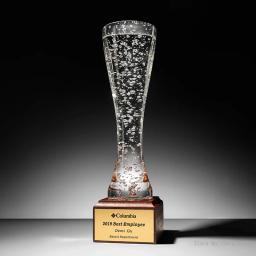 Troféu de cristal personalizado Bolha personalizada Prêmio excelente empresa Vidro com letras personalizadas Alto grau, 1pc - Image 3