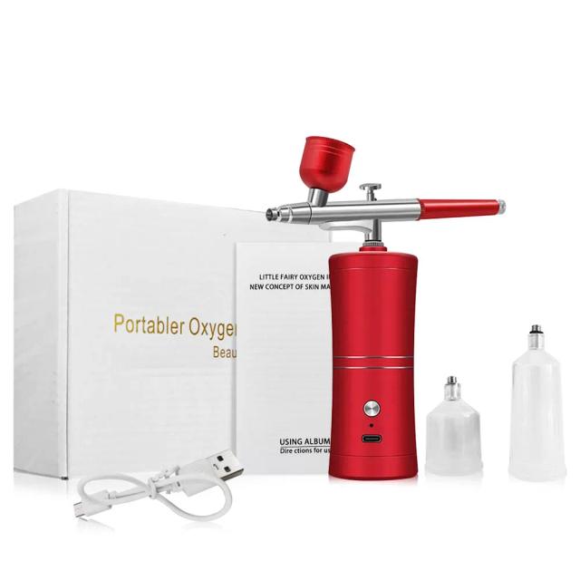 Airbrush para Unhas com Compressor Portátil - Kit de Pintura e Artesanato para Nail Art