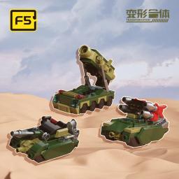 Blocos de Construção de Aviões da Cidade, Conjunto de Brinquedos Montados Tanque Infantil, Carro de Mísseis, Série F5, 6 em 1 - Image 3