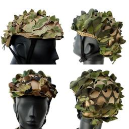 Camo Net 3D com cordão de nylon, capa rápida do capacete, pano para airsoft e paintball, acessórios de caça, pano para capacete - Image 3