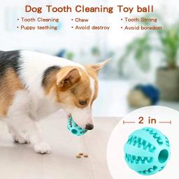 Borracha natural Pet Mastigar Brinquedos, Produtos de Limpeza Do Dente Do Cão, Bola de Elasticidade Interativa Extra Resistente, Treat Ball, 5cm - Image 5