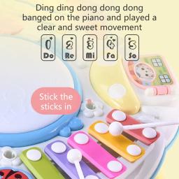 Baby Activity Table Music Box Com Luzes, Brinquedos Educativos Jogos, Sintetizador Interativo Aprendizagem - Image 3