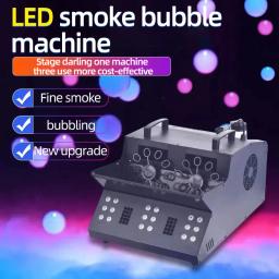 2000W Led Bubble Fog Machine Máquina integrada de bolha de fumaça de roda dupla Máquina profissional do efeito do partido do evento do casamento Para DJ Party Performance Halloween - Image 1